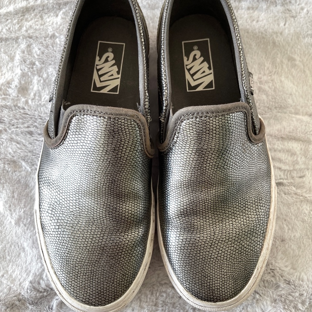 Slip On Silver Metallic Vans